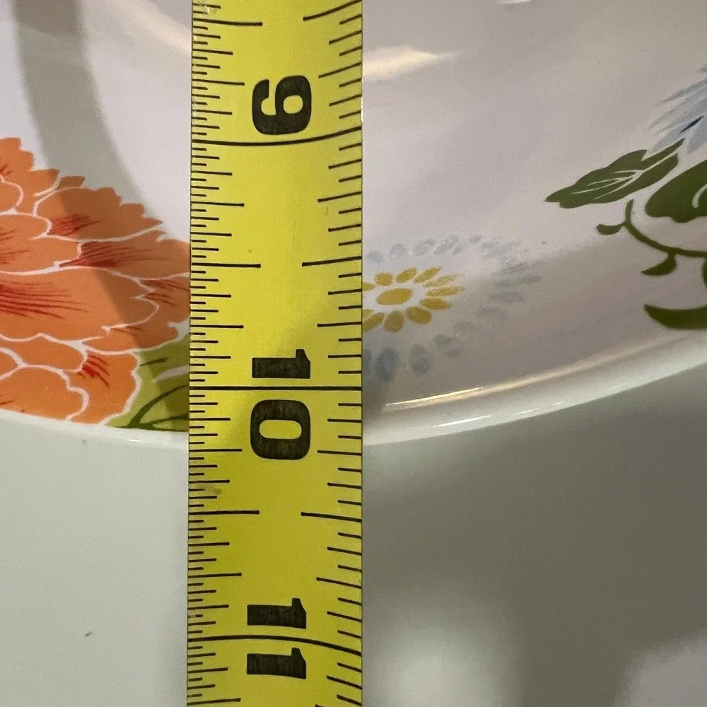 222 Fifth Huang Large Serving Bowl Floral‎ Design White Porcelain Fine China